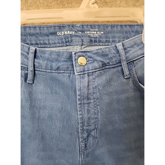 Old Navy Vintage Slim Jeans Womens 4 Blue High Rise Cotton NEW - Picture 5 of 11
